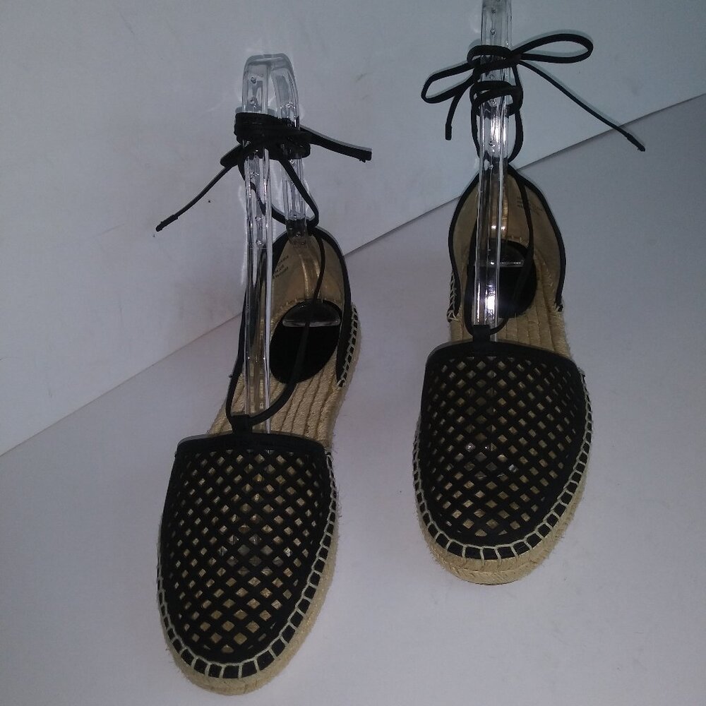 FRYE, Black Nubuck Leather, Espadrilles, Size 10, NWOT